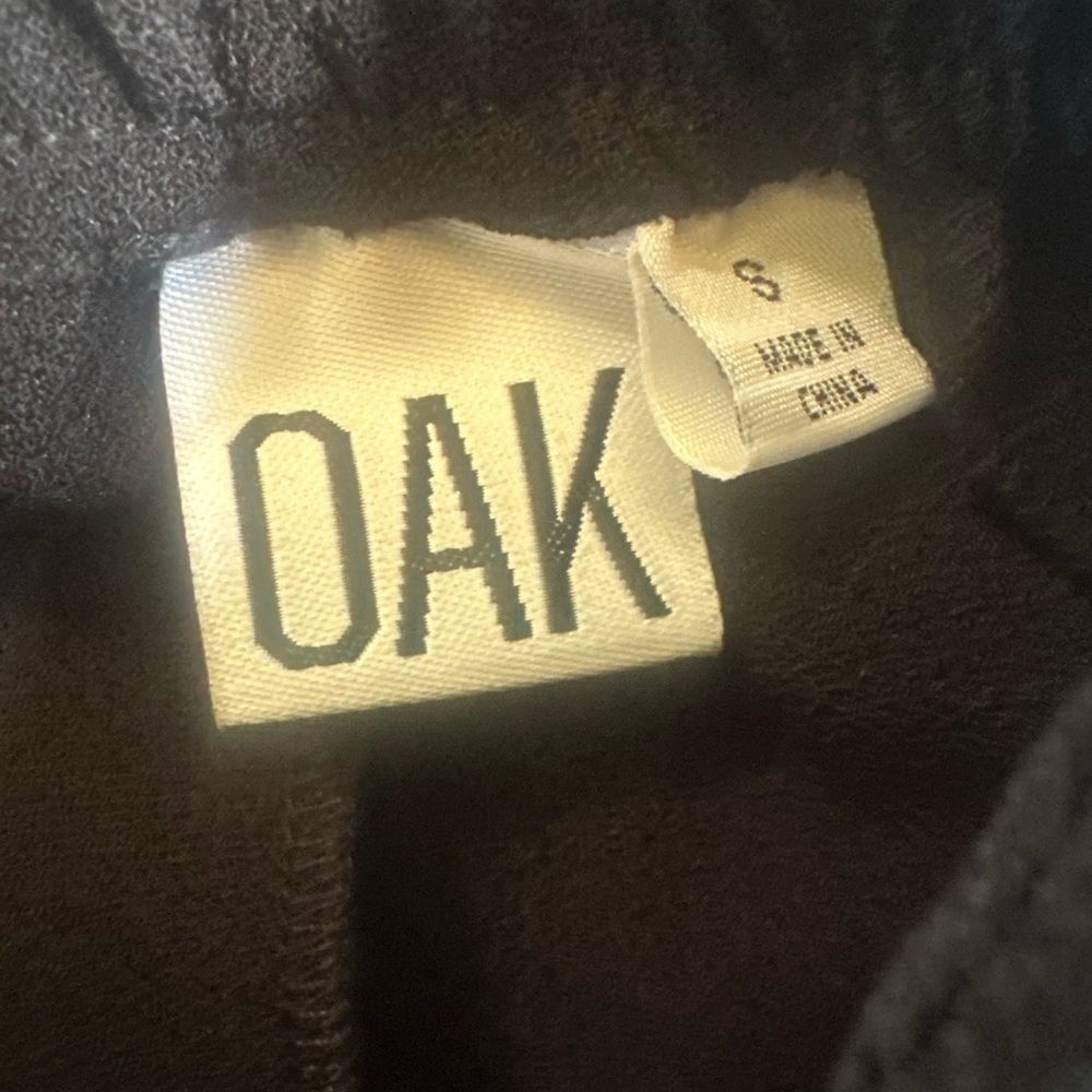 OAK Classic High Neck Crepe Black Blouse Size Small EUC! - Picture 8 of 8